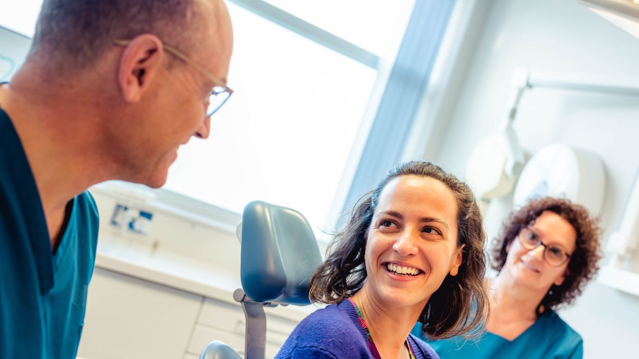dentist with patient